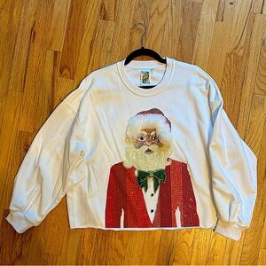 Queen of Sparkles Santa Sweatshirt size Small